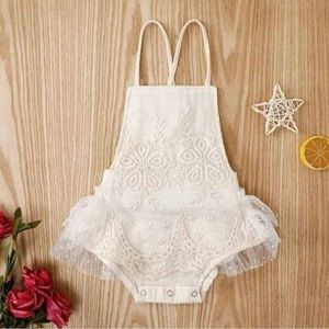 Baby Girls Lace Romper Jumpsuit Bodysuit One-Piece